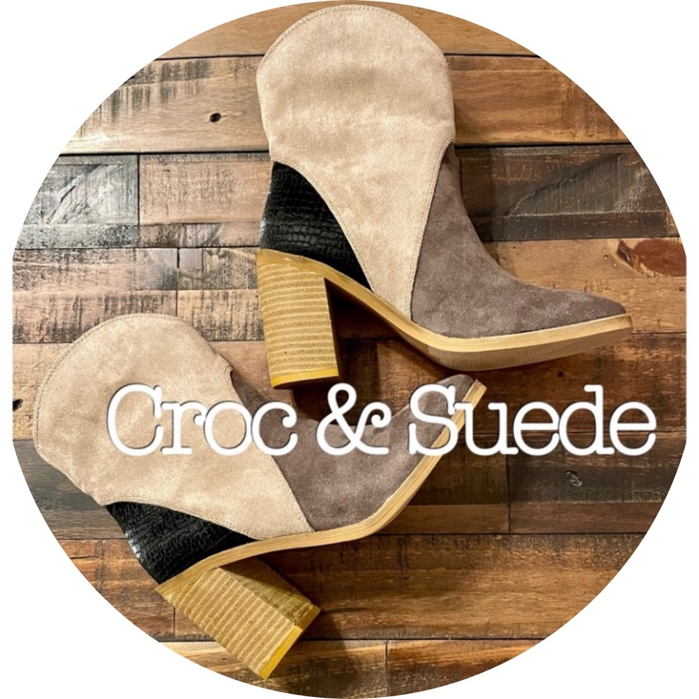 Ava Color Block Tri-Tone Bootie